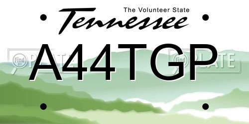 A44TGP Tennessee License Plate