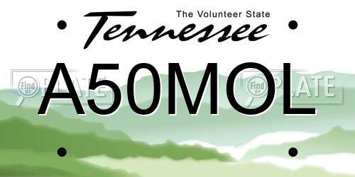 A50MOL Tennessee License Plate