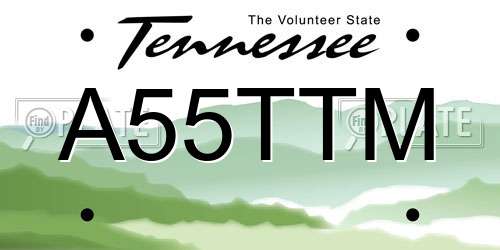 A55TTM Tennessee License Plate