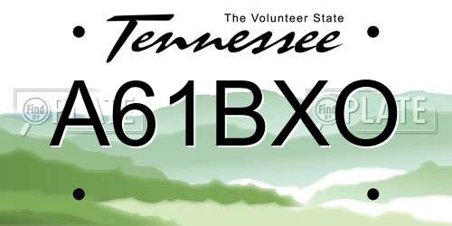 A61BXO Tennessee License Plate