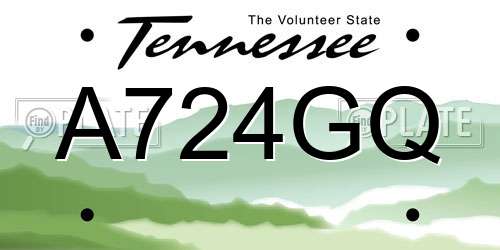 A724GQ Tennessee License Plate
