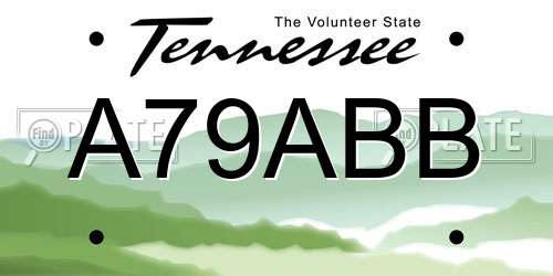 A79ABB Tennessee License Plate