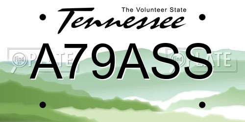 A79ASS Tennessee License Plate