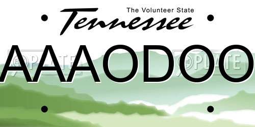 AAAODOO Tennessee License Plate