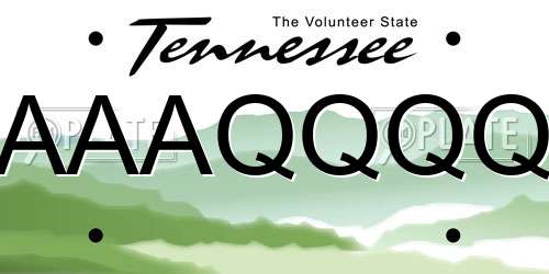 AAAQQQQ Tennessee License Plate