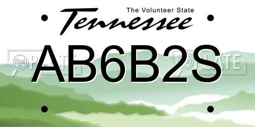 AB6B2S Tennessee License Plate