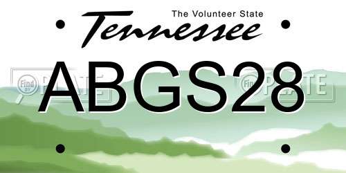 ABGS28 Tennessee License Plate