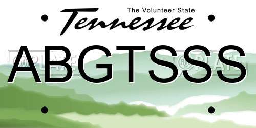 ABGTSSS Tennessee License Plate