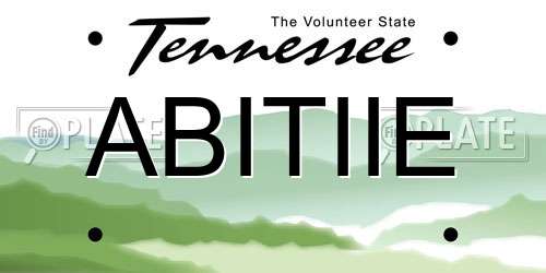 ABITIIE Tennessee License Plate