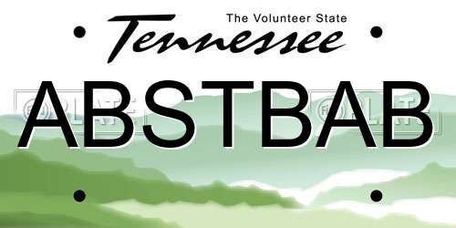 ABSTBAB Tennessee License Plate