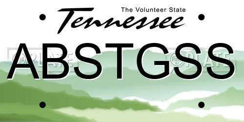 ABSTGSS Tennessee License Plate