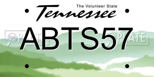 ABTS57 Tennessee License Plate