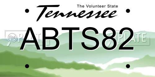 ABTS82 Tennessee License Plate