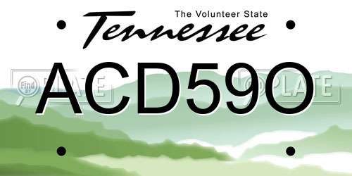 ACD59O Tennessee License Plate