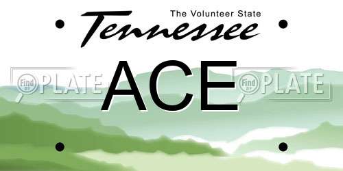ACE Tennessee License Plate