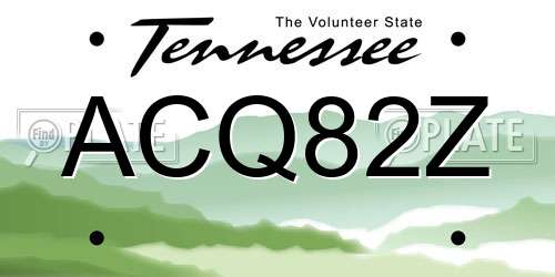 ACQ82Z Tennessee License Plate