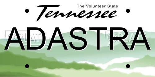 ADASTRA Tennessee License Plate
