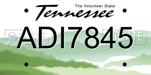 ADI7845 Tennessee License Plate
