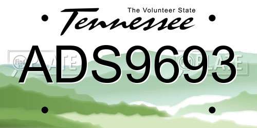 ADS9693 Tennessee License Plate