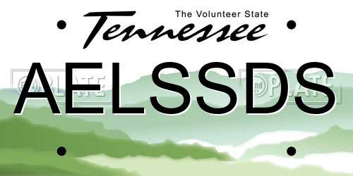 AELSSDS Tennessee License Plate