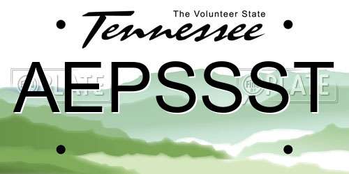 AEPSSST Tennessee License Plate