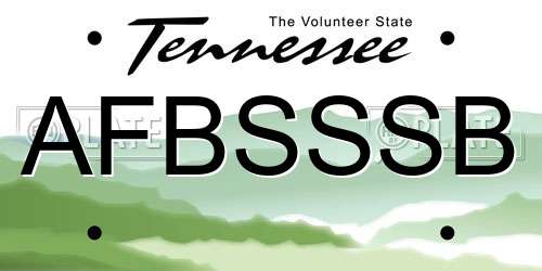 AFBSSSB Tennessee License Plate