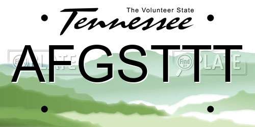 AFGSTTT Tennessee License Plate