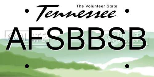 AFSBBSB Tennessee License Plate