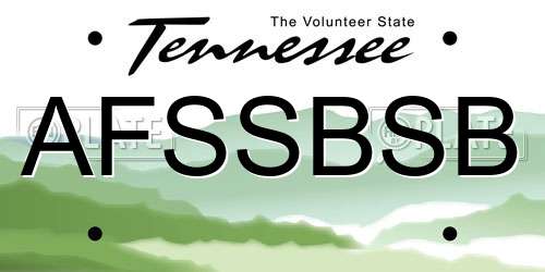 AFSSBSB Tennessee License Plate