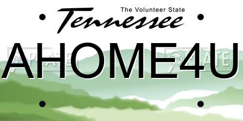 AHOME4U Tennessee License Plate