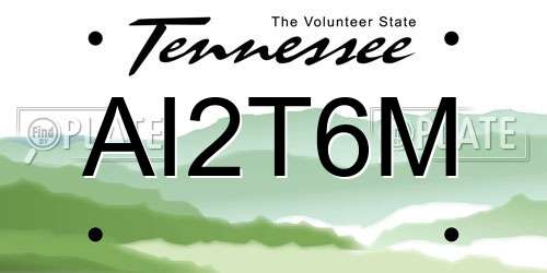 AI2T6M Tennessee License Plate