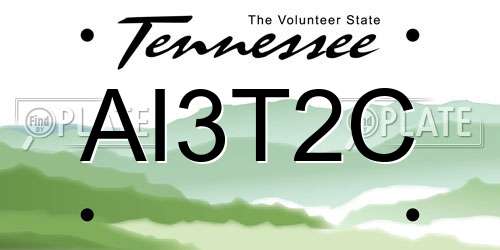 AI3T2C Tennessee License Plate