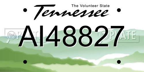 AI48827 Tennessee License Plate