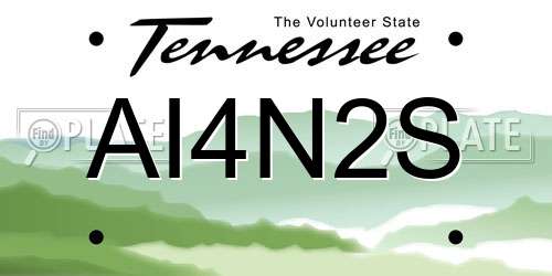 AI4N2S Tennessee License Plate