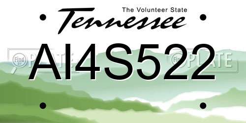 AI4S522 Tennessee License Plate