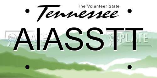 AIASSTT Tennessee License Plate