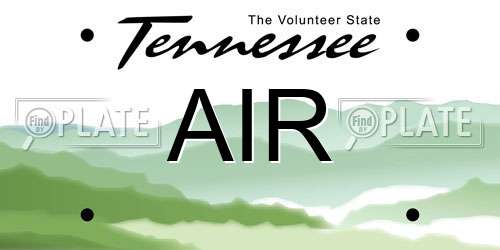 AIR Tennessee License Plate