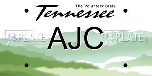 AJC Tennessee License Plate