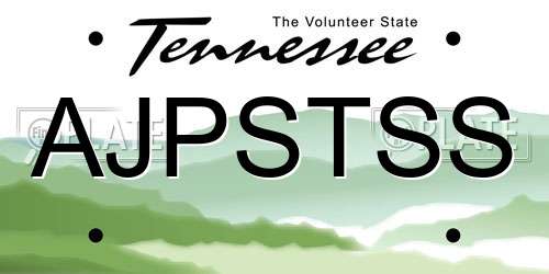 AJPSTSS Tennessee License Plate