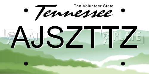 AJSZTTZ Tennessee License Plate