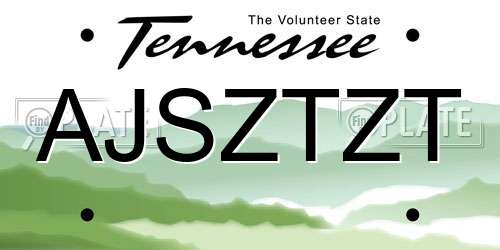 AJSZTZT Tennessee License Plate