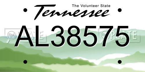 AL38575 Tennessee License Plate