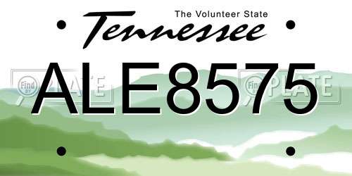 ALE8575 Tennessee License Plate