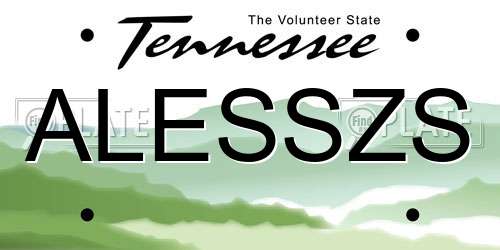 ALESSZS Tennessee License Plate