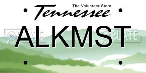 ALKMST Tennessee License Plate