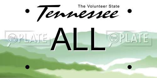 ALL Tennessee License Plate