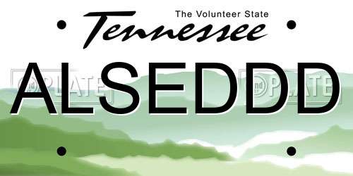 ALSEDDD Tennessee License Plate
