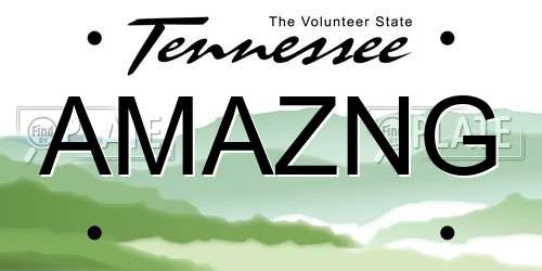 AMAZNG Tennessee License Plate