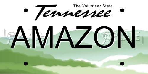AMAZON Tennessee License Plate