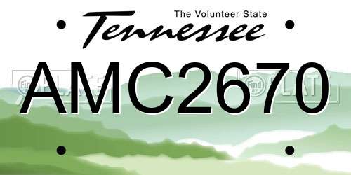 AMC2670 Tennessee License Plate